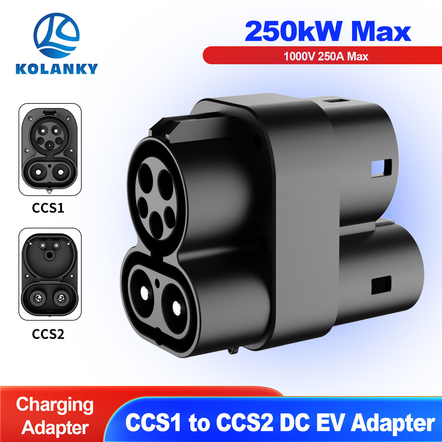 Kolanky CCS1 to CCS2 EV DC 100 - Ccs2 To Ccs1 Fast Charge Adapter 250Kw ulasan dan harga