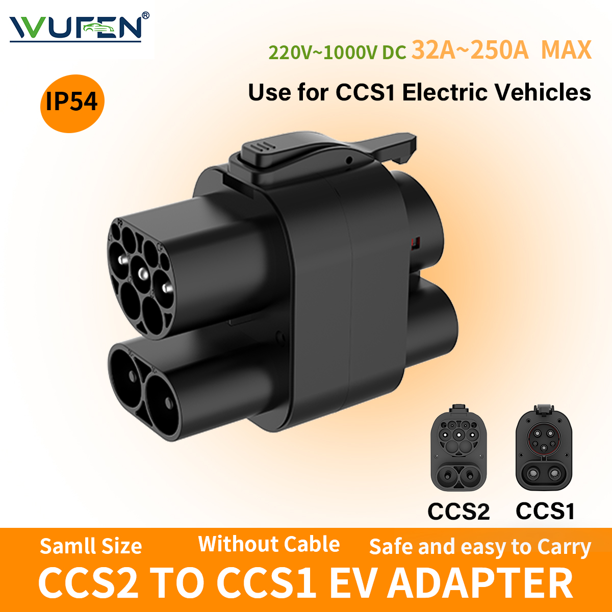 WUFEN CCS2 To CCS1 EV Adapter  - Ccs2 To Ccs1 Fast Charge Adapter 250Kw ulasan dan harga