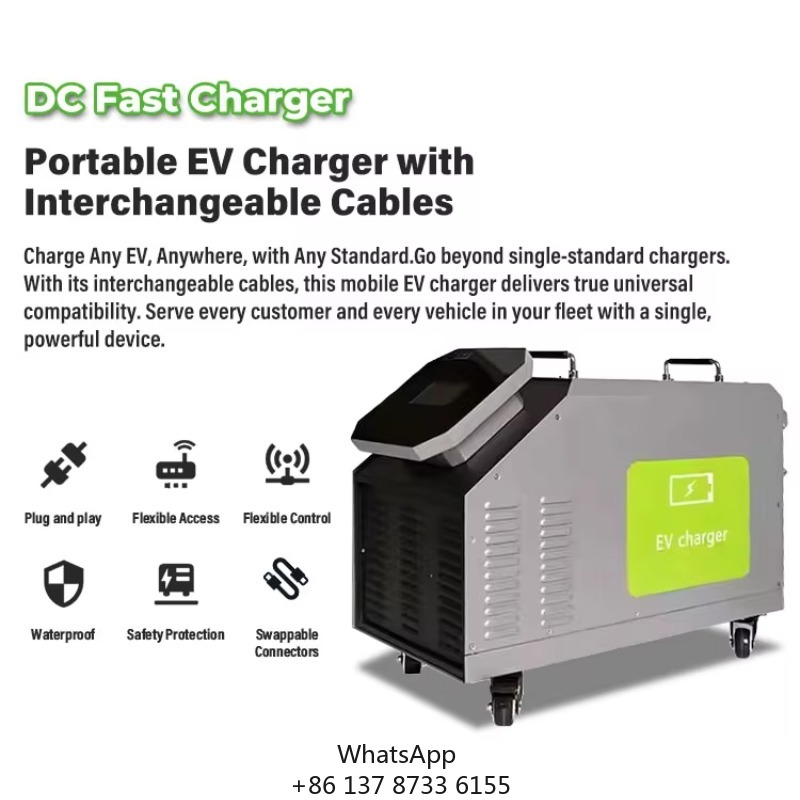 Home Use Mobile DC EV Charger  - Portable Dc Fast Charger 20Kw Ccs2 ulasan dan harga