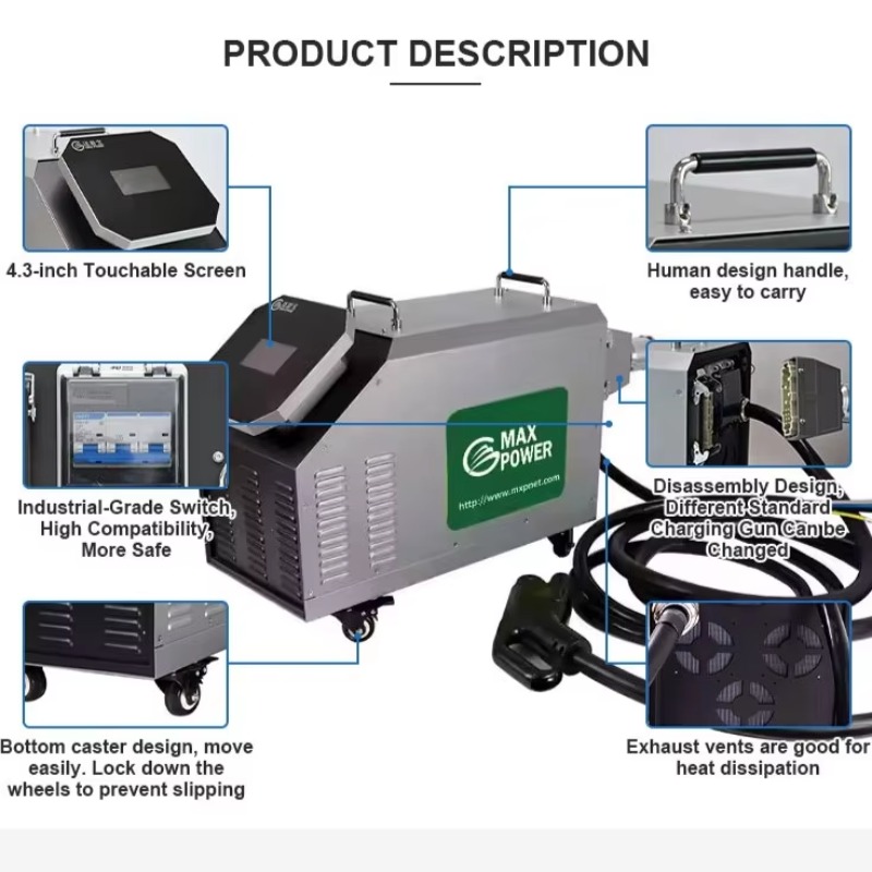 Home Use Mobile DC EV Charger  - Portable Dc Fast Charger 20Kw Ccs2 ulasan dan harga