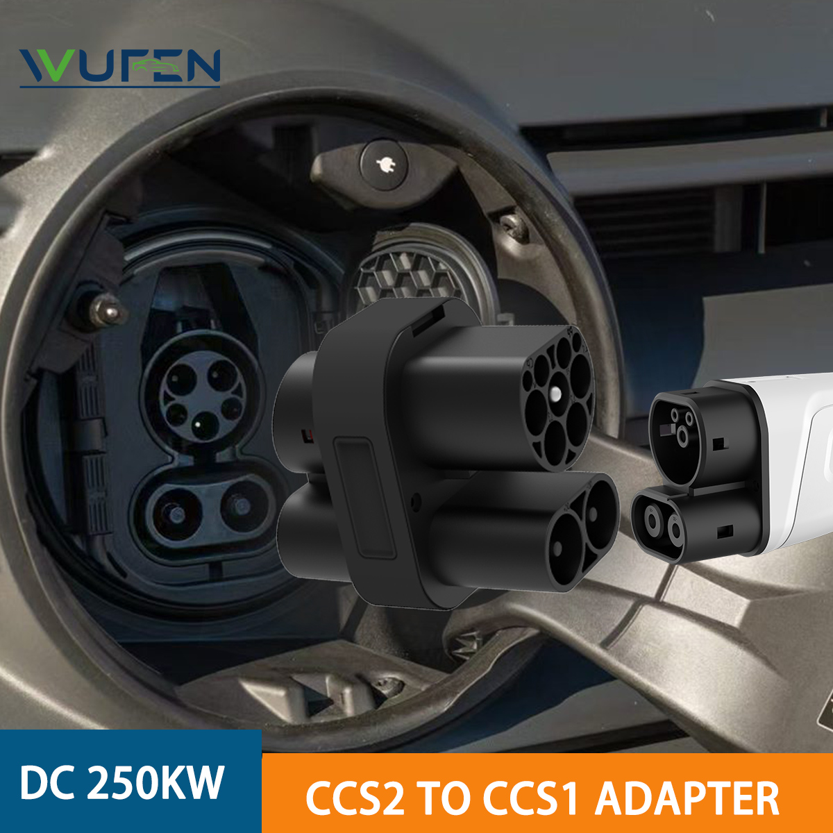 WUFEN 250KW CCS2 to CCS1 Adapt - Ccs2 To Ccs1 Fast Charge Adapter 250Kw ulasan dan harga
