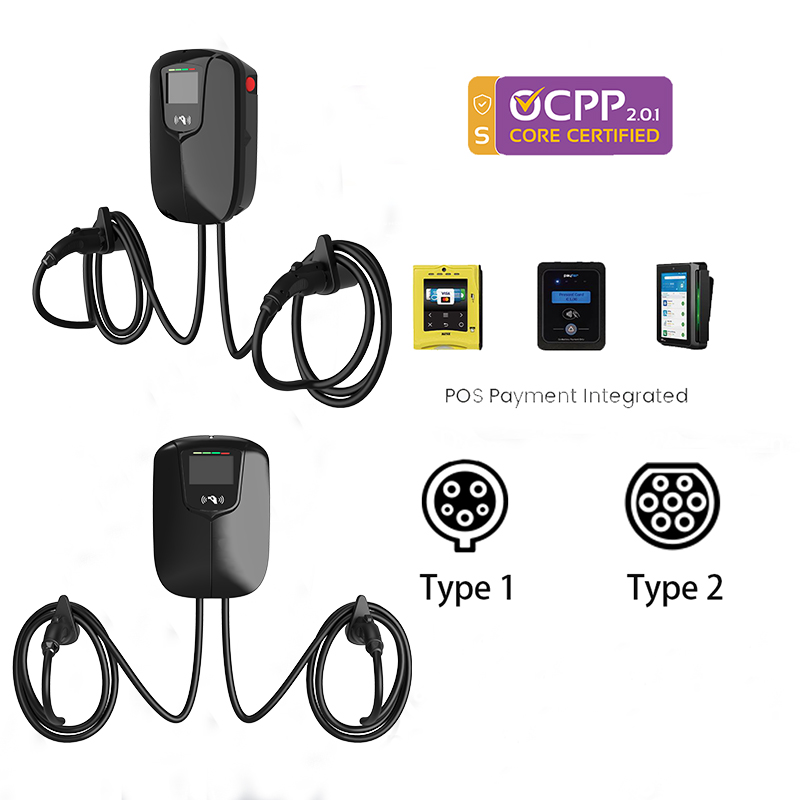 Commercial Dual Gun AC EV Char - 22Kw Wallbox Type 2 Ocpp Rfid ulasan dan harga